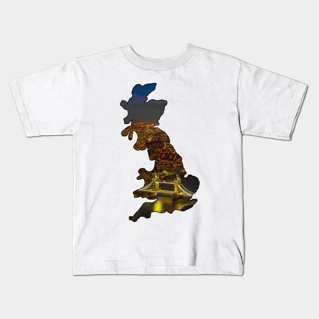 London (Tower Bridge at Night) Kids T-Shirt by gorff